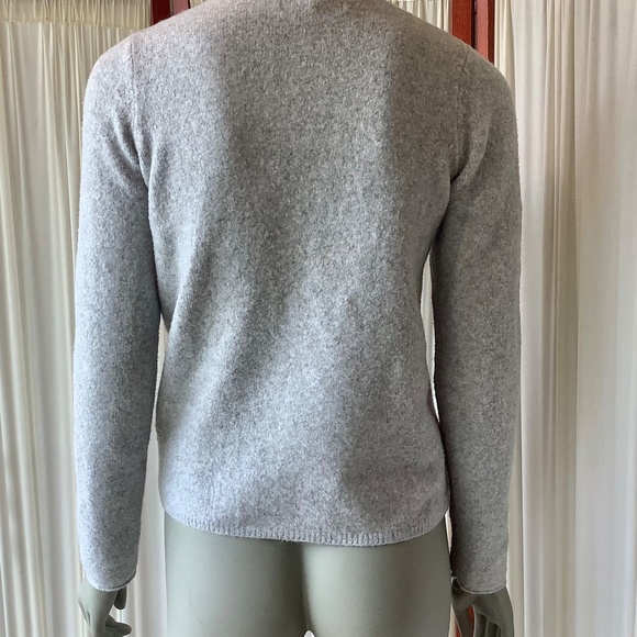 MNG Womens Gray Sweater Acrylic Wool Rolled Edge Neckline Size S - Picture 5 of 8